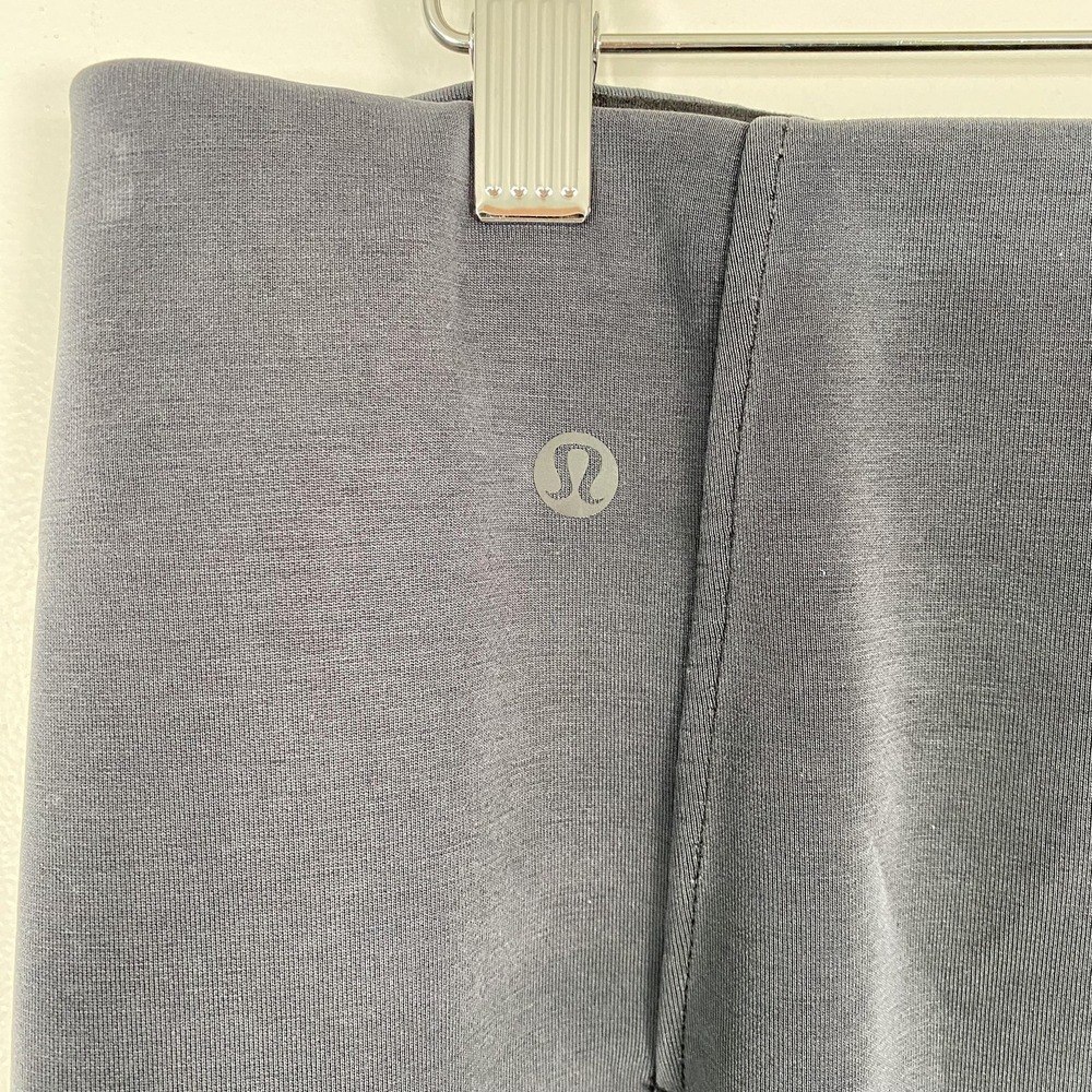 Lululemon Skirt Womens 10 Gray Stretch Jersey Midi Pencil Pull On Pockets Slit - Picture 4 of 11